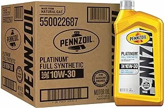 Pennzoil Platinum Full Synthetic 10W-30 Motor Oil (1-Quart, Case of 6)