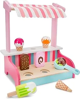New Classic Toys Wooden Ice Cream Stand Junior Educational Toys, Pink (5 Pieces)
