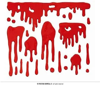 ديكور نافذة جل الدم من فيستاس جيركا، مقاس 25 سم × 25 سم، أحمر