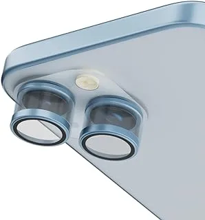 Levelo Lucent Duo 9H Hardness Camera Lens Protector Compatible With iPhone15 / 15 Plus (Blue)