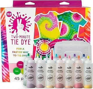 Tulip One-Step Tie-Dye Kit Tulip Two Kit, Fast & Easy 2 Minute Tie Dye, Fast Crafts, Party Supplies, 14 Bright Colors