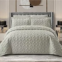 DONETELLA Quilt Set, Reversible Bedspread Coverlet Set, 6- Piece Compressed Comforter Soft Bedding Cover With Matching Fitted Sheet, Pillow Shams and Pillow Cases (لحاف)