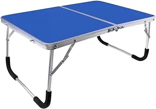 foldable portable aluminum table, ussed indoor & outdoor,size 60 * 40 * 24cm- BLUE