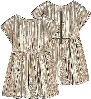 Minoti baby-girls Gold Pleated Dress Dress