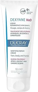 Ducray Dexyane Med Soothing Repair Cream - Treats, Repairs and Limits Atopic, Contact and Chronic Hand Eczema - Fragrance-Free - 100ml Bottle