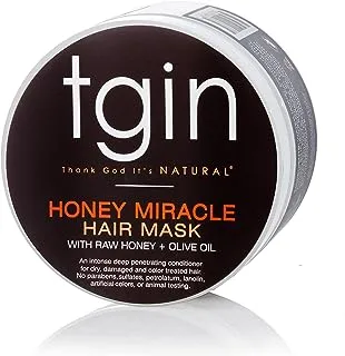tgin Honey Miracle Hair Mask Deep Conditioner With Raw Honey & Olive Oil For Natural Hair - Dry Hair - Curly Hair - 12 Oz