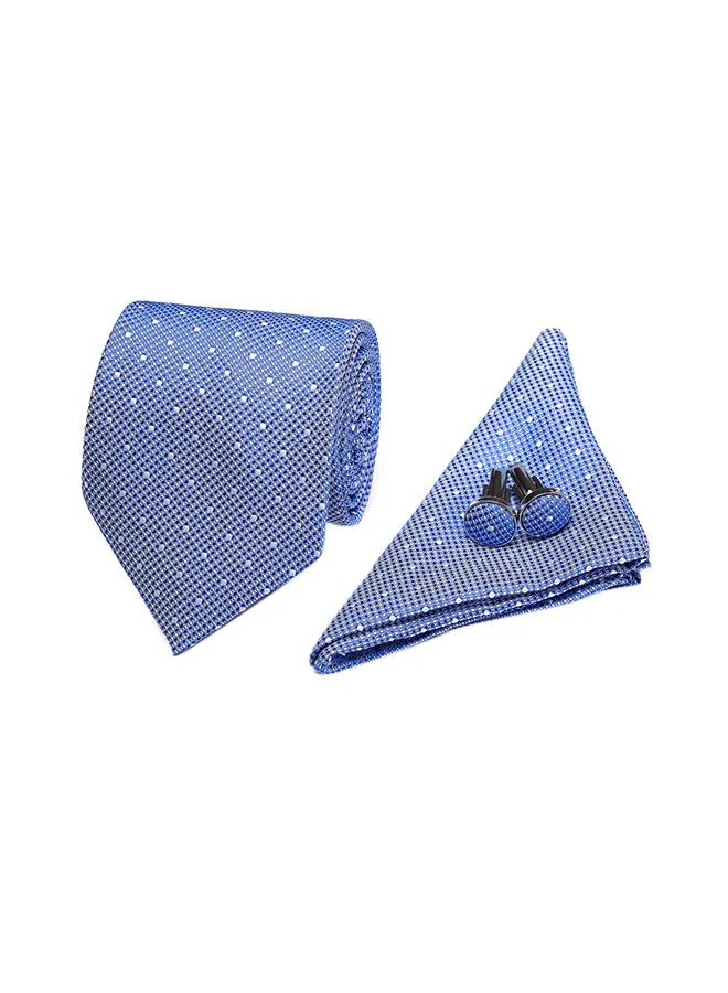 Generic Polyester Necktie Set Light Sky Blue