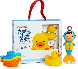 Munchkin Baby's First Bath, Bath Toy Set, Includes Gift Box for Baby Registries and Gifting