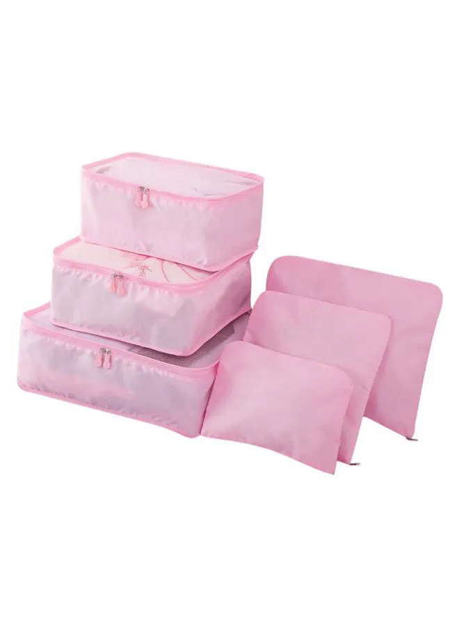Generic 6-Piece Packing Organizer Cube Set Pink