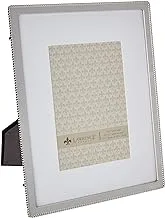 Lawrence Frames Metal Picture Frame with Delicate Outer Border of Beads, 8 by 10-Inch, Silver