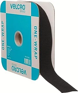 ربطات عنق VELCRO التجارية ONE-WRAP - مثبتات قابلة لإعادة الاستخدام للحفاظ على الحبال والكابلات مرتبة - لفة مقطعة إلى الطول، 45 قدمًا × 1 1/2 بوصة، أسود