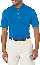 PGA TOUR Men's Airflux Solid Mesh Short Sleeve Golf Polo Shirt, (Sizes S-4xl)