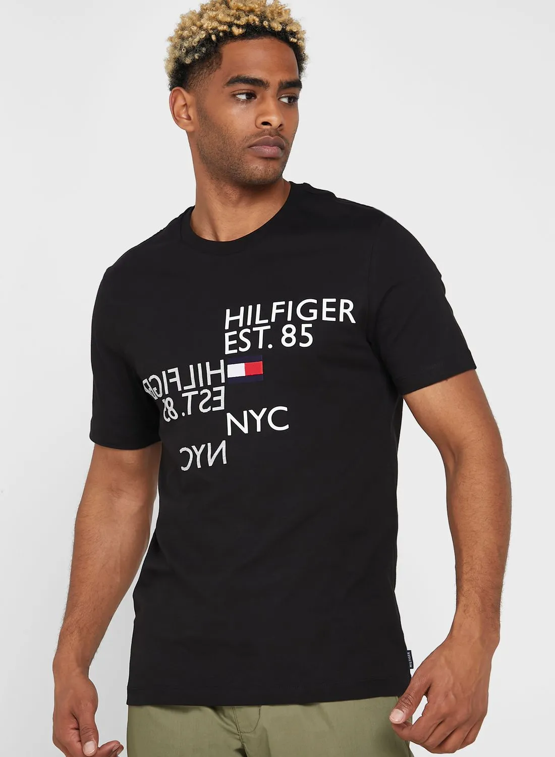 TOMMY HILFIGER Slogan Crew Neck T-Shirt