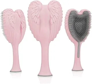 Tangle Angel Professional 2.0 Soft Touch Hair Brush - Pink|Grey Bristles|Detangling Hair Brush