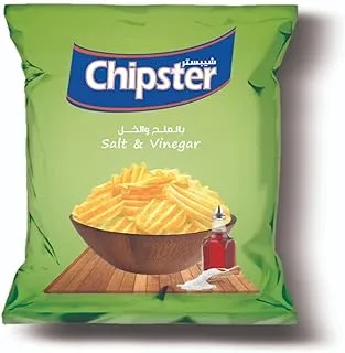 Chipster Wavy Salt & Vinegar Chips, Pack of 6