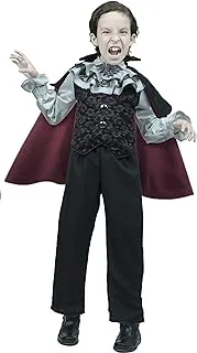 Kids Victorian Vampire Costume. Size:8-10 years. Includes: Latex necklace, Pants, Shirt with attached front vest