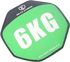 دلتا فتنس 6 كجم وزن رمل من النيوبرين، أسود/أخضر