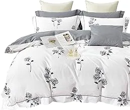 DONETELLA Cotton Reversible Bedding Comforter Set, All Season, 5 Pcs Single Size, 250 TC - Printed Comforter Sets for Single Bed, With Super-Soft Down Alternative Filling