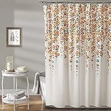 Weeping Flower Shower Curtain Turquoise/Tangerine 72X72
