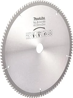 ماكيتا B-04189 شفرة منشار دائري 100 خيط للألمنيوم، مقاس 305 مم × 30 مم، فضي