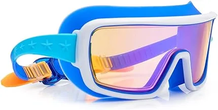 نظارات السباحة Bling2o Nanobot باللون الأزرق المنشوري المضاد للضباب، مانعة للتسرب، غير قابلة للانزلاق وحماية من الأشعة فوق البنفسجية للأطفال من سن 5 سنوات فما فوق