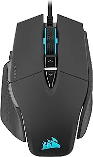 Corsair M65 RGB Ultra Tunable FPS Gaming Mouse Marksman 26,000 DPI مستشعر بصري، مفاتيح بصرية، تقنية المعالجة الفائقة AXON، التحكم في دمج المستشعر، نظام وزن قابل للضبط - أسود