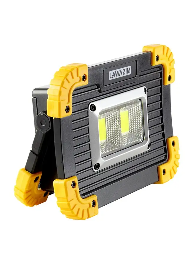 LAWAZIM 3-Mode LED Work Light With USB Cable Black/Yellow 8inch