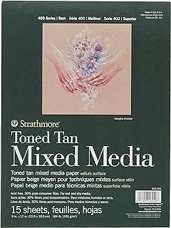 Strathmore 462-209, 400 Series Toned Tan Mixed Media Pad, 9