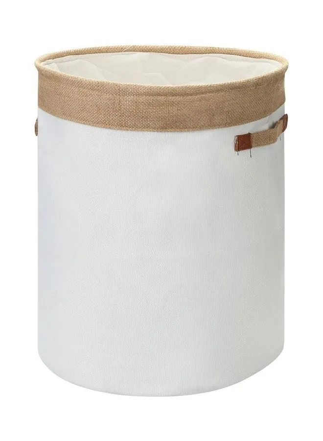 LAWAZIM Round Laundry Basket White 40x50cm