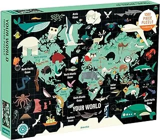 خريطة العالم لغز عائلي مكون من 1000 قطعة