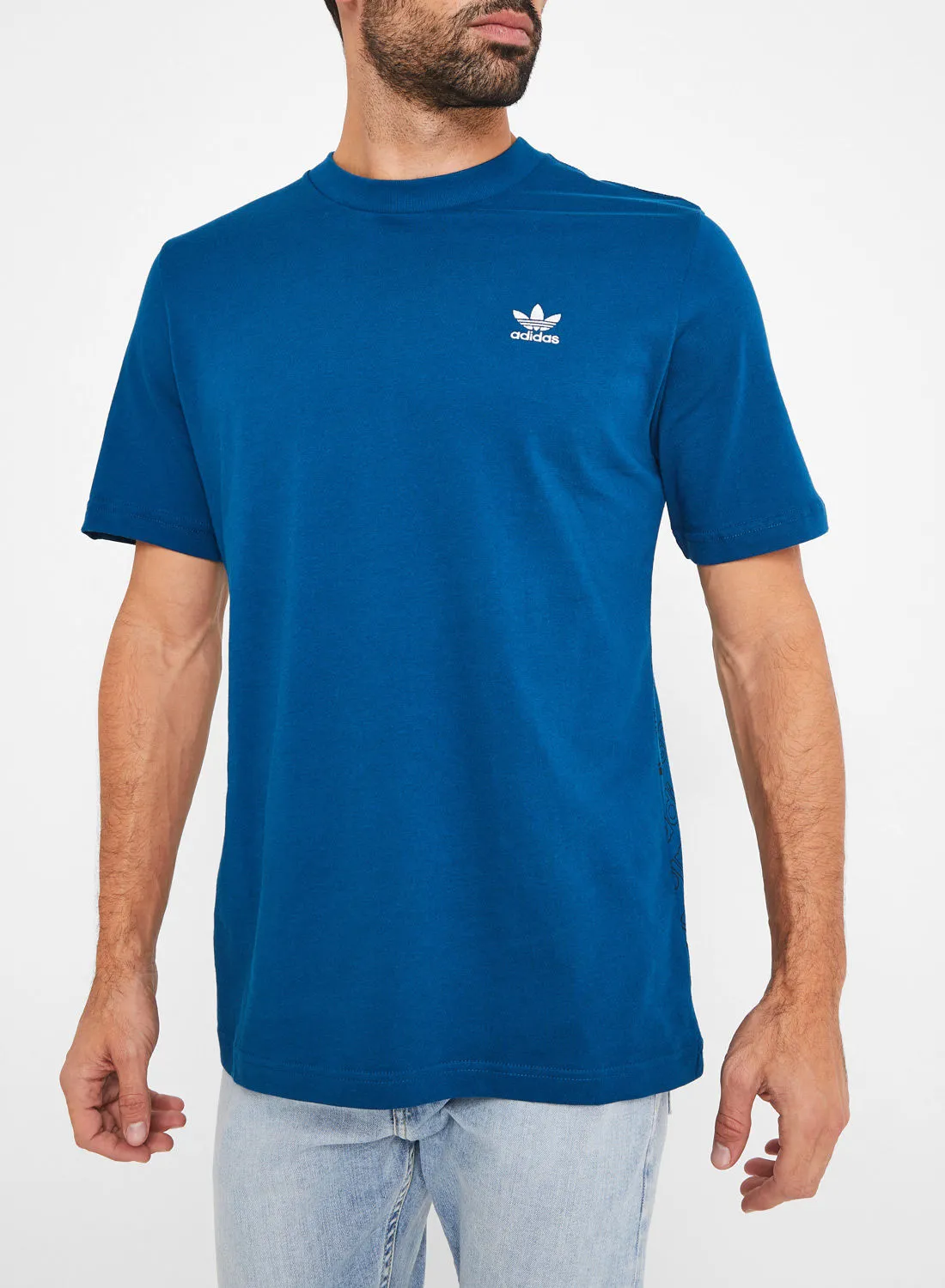 adidas Originals Basic Monogram T-Shirt Blue