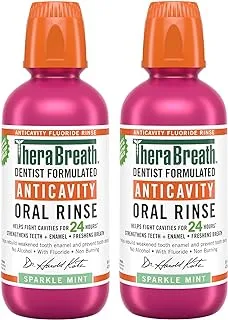 The Breath Co Healthy Smile Dentist Formulated 24-Hour Oral Rinse, Sparkle Mint, 16 Ounce (Pack of 2)