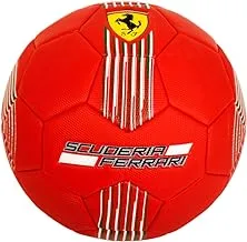 Ferrari Red Soccer with Black Stripe Size 5 - Training Indoor and Outdoor Ball