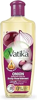 Vatika Naturals Onion Enriched Hair Oil 300ml | Nourishes Hair | Anti-Hair Fall, Thinning & Split Ends