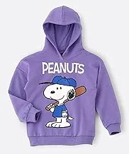 Snoopy Hooded Sweatshirt for Senior Girls - Purple, 11-12 Year