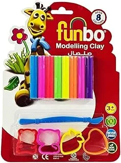 Funbo Modeling Clay Kit with 8 C Molds 165 g