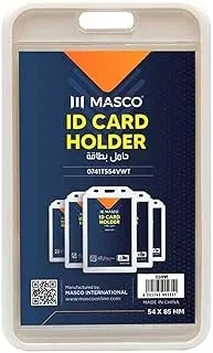 Masco Vertical ID Card Holder 5-Piece Set, 5.4 cm x 8.5 cm Size, White