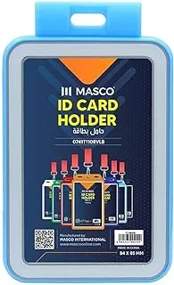 Masco Double Sided Vertical ID Card Holder 5-Piece Set, 8.4 cm x 8.5 cm Size, Blue