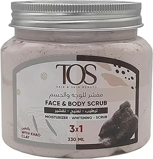 TOS Body Scrub 3 in 1 Moisturizing, Whitening and Exfoliating Clay Body Scrub 330ml