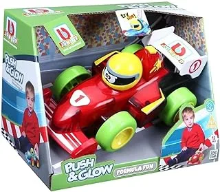 BB Junior Push and Glow Formula Fun Car Toy, Red