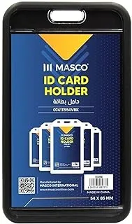 Masco Vertical ID Card Holder 5-Piece Set, 5.4 cm x 8.5 cm Size, Black