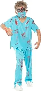 Mad Toys Zombie Surgeon Kids Halloween Cosplay Dress-Up Roleplay Spooky Theme Party Trick or Treat Costume Includes Mask, Small 3-4 Years