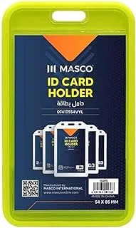 Masco Vertical ID Card Holder 5-Piece Set, 5.4 cm x 8.5 cm Size, Green