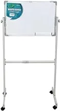 Masco Double Sided Magnetic Board with Rolling Stand, 40 cm x 60 cm Size, White