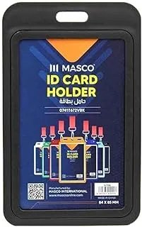 Masco Vertical ID Card Holder 5-Piece Set, 8.4 cm x 8.5 cm Size, Black