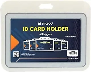 Masco Horizontal ID Card Holder 5-Piece Set, White