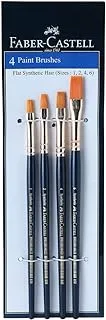 Faber-Castell Synthetic Hair set of 4 Flat Brushes