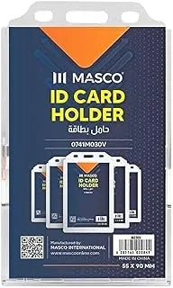 Masco Vertical ID Card Holder 5-Piece Set, Clear