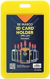 Masco Vertical ID Card Holder 5-Piece Set, 8.4 cm x 8.5 cm Size, Yellow