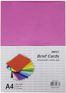 Masco A4 Plain Brief Card Paper 50-Sheets, Purple